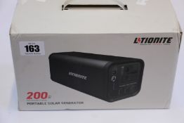 A Litionite 200W pure sine waver inverter portable solar generator.