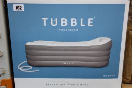 A Tubble Amsterdam Royale inflatable bathtub.