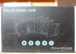A boxed as new Powapacs Solar Panel 60W.