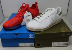 Two pairs of as new Adidas trainers; ZX 2k Boost (UK 10) and Stan Smith Star Wars Yoda (UK 10.5,