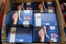 Twenty five packs of as new Sloggi Basic + Maxi briefs (4 pairs per pack).