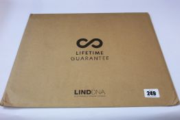 Eleven as new LIND DNA 4-set leather table mats, in various styles to include Nupo Square and