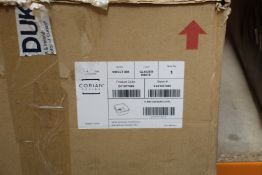 A boxed as new DuPont Corian Design Sweet 805 sink in glacier white.