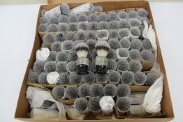 A quantity of men's Beard & Blade Supply Co synthetic shaving brushes (Approximately 95 items).