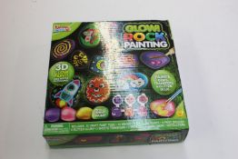 Twelve boxed as new Klever Kits glow rock painting kits.