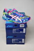 Two pairs of women's as new Asics Gel-Noosa-Tri 11 trainers (UK 6, 7).