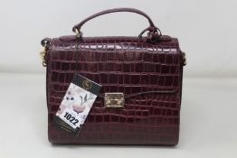 An as new Ashwood Leather crocodile print shoulder bag (C-55 - RRP £105).
