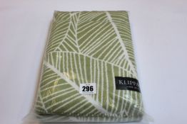 Four as new Klippan Plant Cotton Throws in green (140x180).