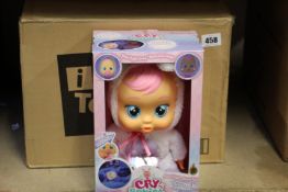 Eight boxed as new Cry Babies Good Night Coney children's dolls.