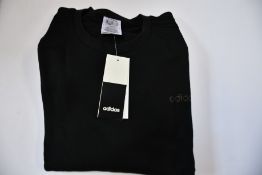 Ten as new Adidas Essentials 3 Stripe sweatshirts (1 x M, 5 x L, 4 x XL).