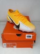 A pair of as new Nike Vapor 13 Pro AG-Pro football boots (UK 8).