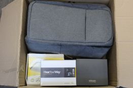 A quantity of hearing aids and hearing aid equipment to include Cochlear, Oticon and others.