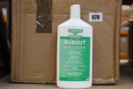 Twenty four as new bottles of Unger Rubout 500ml hard water stain remover.