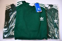 Ten as new Adidas 3-Stripes Crew sweatshirt (2 x XS, 3 x S, 4 x M, 1 x L).