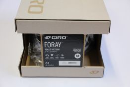 Two GIRO Foray Cycling Helmets in matt white/silver (Adult medium, 55-59cm).