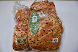 Three as new Farm Rio mixed prints maxi chemises (1 x L, 1 x XL - RRP $450 each).