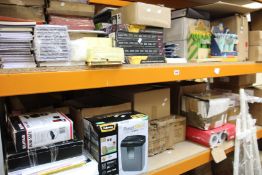 A large quantity of stationery, office/craft supplies and related to include a two drawer filing