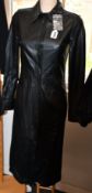 An as new Proenza Schouler lightweight leather long sleeve midi dress in black (Size US 0 - RRP £