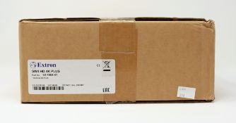 A boxed as new Extron SW-HD-4K-PLUS Four Input 4K/60 HDMI Switcher (P/N: 60-1604-01) (Box sealed,
