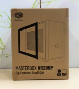A boxed as new CoolerMaster MasterBox NR200P Mini-ITX Case in White (M/N: MCB-NR200P-WGNN-S00) (