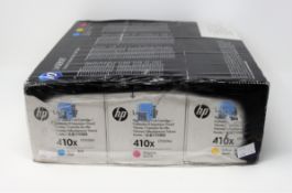 A boxed as new HP 410X 3 Colour High Capacity Toner Cartridge Multipack (P/N: CF252XM) (Packaging