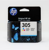 Sixty boxed as new HP 305 Tri-Colour Ink Cartridges (P/N: 3YM60AE) (Boxes sealed. Warranty ends: