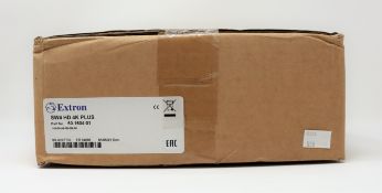 A boxed as new Extron SW-HD-4K-PLUS Four Input 4K/60 HDMI Switcher (P/N: 60-1604-01) (Box sealed,