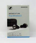 A boxed as new pair of Sennheiser Momentum true wireless 2 ear buds with charging case in grey/