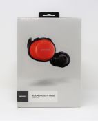A boxed as new pair of Bose Soundsport Free wireless earbuds in orange/navy.