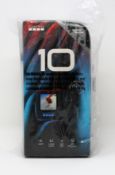 A boxed as new GoPro Hero 10 5.3K action camera in black.