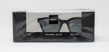 A boxed as new pair of Bose Frames Alto Bluetooth Audio Sunglasses in Black (S/M) (Box sealed).