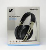 A boxed as new pair of Sennheiser Momentum 3 wireless headphones in black (PN: M3AEBTXL).