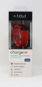 Four boxed as new Fitbit Charge HR Heart Rate and Activity Trackers in Red (Size Large) (Boxes