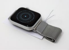 SOLD FOR PARTS: A pre-owned Apple Watch Series 6 GPS, 44mm Silver Aluminium Case with Silver