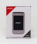 A boxed as new Ascom Myco 2 WiFi DECT Smartphone (Box opened. No battery included).
