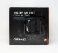 A boxed as new Noctua NH-D15S high compatibility CPU cooler in chromax black (box damaged).
