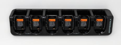 A boxed as new Motorola CLP Six Way Multi Unit Charger (P/N: IXPN4029B) (Box opened. UK power