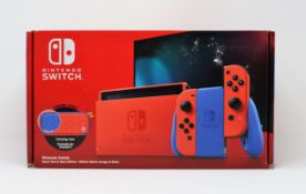 A boxed as new Nintendo Switch Mario Red and Blue Edition Console (M/N: HAD-S-RAAAF-EUR) (2-pin plug