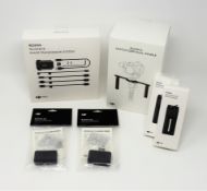 A DJI Ronin-S Switch Grip Dual Handle, a DJI Ronin RavenEye Image Transmission System, two DJI Ronin