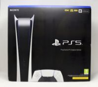 A boxed as new Sony PlayStation 5 825GB Digital Edition Console (EU8 CFI-1016B 01Y 220-240V) (Box
