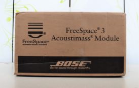A boxed as new Bose FreeSpace 3 Acoustimass Module in White (P/N: 040145) (Box sealed).