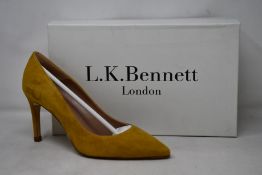 A pair of as new L.K.Bennett Floret shoes yellow suede (EU 36 - RRP £229).