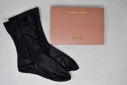 A pair of as new Wolford x Amina Muaddi vegan leather socks (L - RRP £184).