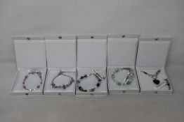 A Coeur De Lion Magic Crystal Amethyst Necklace 5054/10-0824 (RRP £129), a Coeur De Lion Geo Cube