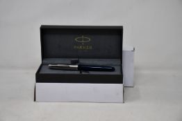 Two boxed as new Parker 51 Fountain Pens in Midnight Blue.