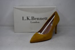 A pair of as new L.K.Bennett Floret shoes in yellow suede (EU 41 - RRP £229).