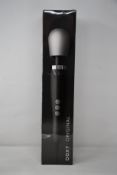 A boxed as new Doxy plug-in vibrating wand massager - black.