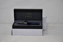 Two boxed as new Parker 51 Fountain Pens in Midnight Blue.