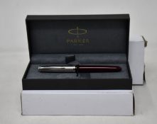 Two boxed as new Parker 51 Fountain Pens in Burgundy.