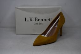 A pair of as new L.K.Bennett Floret shoes in yellow suede (EU 40 - RRP £229).